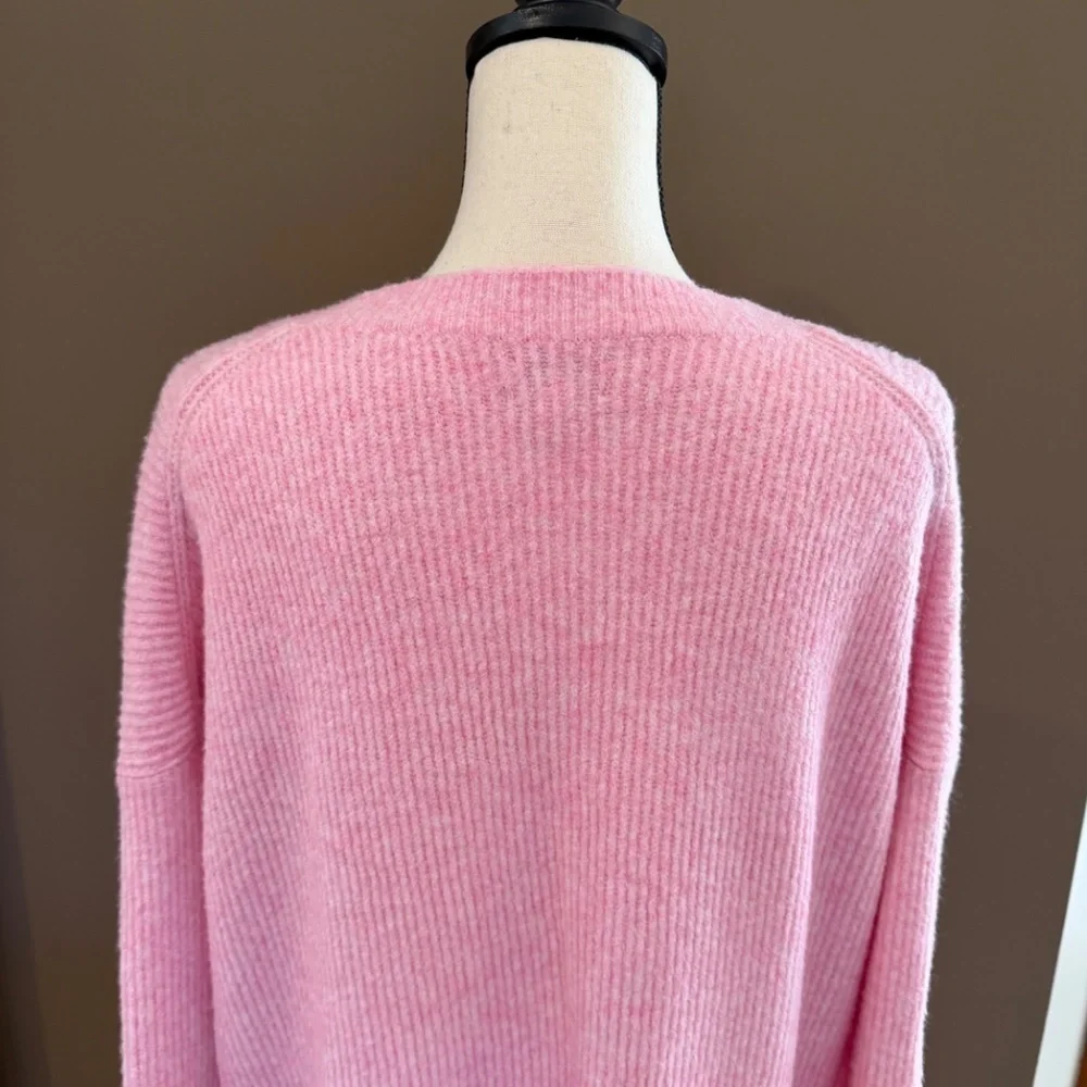 J. Crew Women's Pink Extra Soft Cozy Crewneck Sweater, Size Large